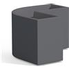 Tekcnoplast Vaso Fioriera In Resina Curvo Angolare H 50 Grigio mod. Flowerpot Angolare