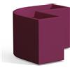 Tekcnoplast Vaso Fioriera In Resina Curvo Angolare H 50 Viola mod. Flowerpot Angolare
