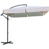 Cosma Ombrellone da giardino 2,5x2,5 con telo in poliestere Ecru palo Antracite antivento mod. Almeria