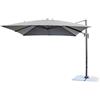 Cosma Ombrellone da giardino 3x3 con telo in poliestere Grigio palo Nero antivento mod. Newton