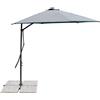 Cosma Ombrellone da giardino Ø 3 in alluminio con telo in poliestere Grigio palo Grigio antivento mod. Zenith