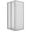 Idralite Box Doccia 3 lati 90x75x90CM H198 Cristallo Stampato C 2 Fissi+Saloon 2 Ante Battente 75 mod. West