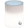 Tekcnoplast Tavolino basso luminoso tondo Ø 40 cm H 50 in resina con vetro temperato 8 mm Led Multicolor Cavo mod. Relax Led