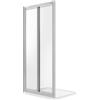 Idralite Porta Doccia 90CM H185 Cristallo Trasparente Apertura Saloon con Doppia Anta Battente mod. Clint