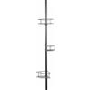 Metaform Barra Portaoggetti Angolare 3 Mensole Spider 4 Family Nero Opaco in Acciaio Verniciato Mod. New Chrome Black