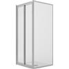Idralite Box Doccia Angolare 75x100CM H185 Cristallo Trasparente Fisso+Saloon 2 Ante Battente 100 mod. Clint