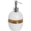 Metaform Dispenser Sapone da Appoggio Bianco e Bronzo in Ceramica Mod. Maya