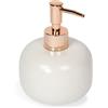 Metaform Dispenser Sapone da Appoggio Bianco Perla in Ceramica Mod. Clizia