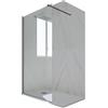 Forte Parete doccia Walk-in da 110 CM H 200 Vetro Trasparente Profilo Antracite in pvc mod. Kolors