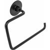 Metaform Porta Asciugamani ad Anello a Parete Nero Opaco in Acciaio Verniciato, leghe metalliche, SAN Mod. Wind Black