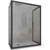 Forte Box doccia 3 lati 70x100x70 CM H 200 Vetro Trasparente Profilo Antracite mod. Deco Trio
