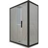 Forte Box doccia scorrevole 75x170 CM H 200 Vetro Trasparente Profilo Nero Matt mod. Deco Duo