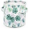 Metaform Cesta Multifunzione Bianco - Decoro effetto acquerello in Poliestere impermeabile Mod. Tropical