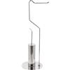 Metaform Piantana WC Porta Rotolo e Porta Scopino Lucido in Acciaio Inox Aisi 304 Mod. Airone