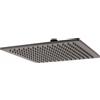 Metaform Soffione Doccia Quadrato Nero Opaco in Acciaio Inox 18/10 ss Aisi 304 verniciato 25x25 Mod. Seven Square
