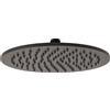 Metaform Soffione Doccia Tondo Nero Opaco in Acciaio Inox 18/10 ss Aisi 304 verniciato Ø 25 Mod. Seven Round