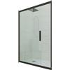 Forte Porta doccia scorrevole 140 CM H 200 Vetro Trasparente Profilo Nero Matt mod. Deco