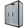 Forte Box doccia 2 ante scorrevoli 80x160 CM H 200 Vetro Trasparente Profilo Nero Matt mod. Glam Duo