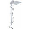 Metaform Saliscendi Doccia Quadrato Cromo in Acciaio Inox Aisi 304 Mod. Zeus