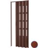 Pinto Porta a soffietto da interno in kit con vetri in PVC Mogano 82x210 cm mod. Sonia