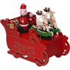 Vacchetti Carillon Slitta di Natale Rosso 18x9 h16 cm