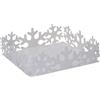 Vacchetti Portatovaglioli natalizio Fiocchi di neve in metallo bianco 16,5x16,5 5 cm