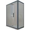 Forte Box doccia scorrevole 70x100 CM H 200 Vetro Trasparente Profilo Blu Navy mod. Deco Duo