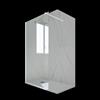 Forte Parete doccia Walk-in da 120 CM H 200 Vetro Trasparente Profilo Bianco in pvc mod. Venus