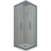Forte Box doccia angolare scorrevole 80x90 CM H 200 Vetro Trasparente Profilo Blu Navy mod. Kolors
