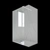 Forte Parete doccia Walk-in da 90 CM H 200 Vetro Trasparente Profilo Bianco in pvc mod. Venus