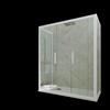 Forte Box doccia 3 lati 90x140x90 CM H 200 Vetro Trasparente Profilo Bianco mod. Star Trio