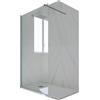 Forte Parete doccia Walk-in da 110 CM H 200 Vetro Trasparente Profilo Blu Navy in pvc mod. Kolors