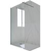 Forte Parete doccia Walk-in da 90 CM H 200 Vetro Trasparente Profilo Blu Navy in pvc mod. Kolors