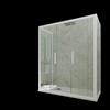 Forte Box doccia 3 lati 70x160x70 CM H 200 Vetro Trasparente Profilo Bianco mod. Star Trio