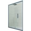 Forte Porta doccia scorrevole 110 CM H 200 Vetro Trasparente Profilo Blu Navy mod. Deco