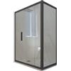 Forte Box doccia scorrevole 70x140 CM H 200 Vetro Trasparente Profilo Antracite mod. Deco Duo