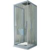 Forte Box doccia 3 lati scorrevole 90x100x90 CM H 200 Vetro Trasparente Profilo Blu Vintage mod. Kolors Trio
