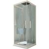 Forte Box doccia 3 lati scorrevole 90x100x90 CM H 200 Vetro Trasparente Profilo Champagne mod. Kolors Trio