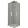 Forte Box doccia angolare scorrevole 80x90 CM H 200 Vetro Trasparente Profilo Champagne mod. Kolors