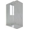 Forte Parete doccia Walk-in da 110 CM H 200 Vetro Trasparente Profilo Champagne in pvc mod. Kolors