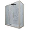 Forte Box doccia 2 ante scorrevoli 90x170 CM H 200 Vetro Trasparente Profilo Champagne mod. Glam Duo