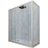 Forte Box doccia 2 ante scorrevoli 80x140 CM H 200 Vetro Trasparente Profilo Champagne mod. Glam Duo