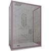 Forte Box doccia 3 lati 70x160x70 CM H 200 Vetro Trasparente Profilo Lavanda mod. Deco Trio