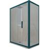 Forte Box doccia scorrevole 70x130 CM H 200 Vetro Trasparente Profilo Verde Night Watch mod. Deco Duo