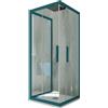 Forte Box doccia 3 lati scorrevole 90x120x90 CM H 200 Vetro Trasparente Profilo Verde Night Watch mod. Kolors Trio