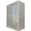Forte Box doccia scorrevole 80x120 CM H 200 Vetro Trasparente Profilo Champagne mod. Deco Duo