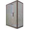 Forte Box doccia scorrevole 75x170 CM H 200 Vetro Trasparente Profilo Chocolate mod. Deco Duo