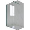 Forte Parete doccia Walk-in da 120 CM H 200 Vetro Trasparente Profilo Verde night watch in pvc mod. Kolors