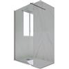 Forte Parete doccia Walk-in da 110 CM H 200 Vetro Trasparente Profilo Chocolate in pvc mod. Kolors