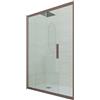 Forte Porta doccia scorrevole 140 CM H 200 Vetro Trasparente Profilo Chocolate mod. Deco